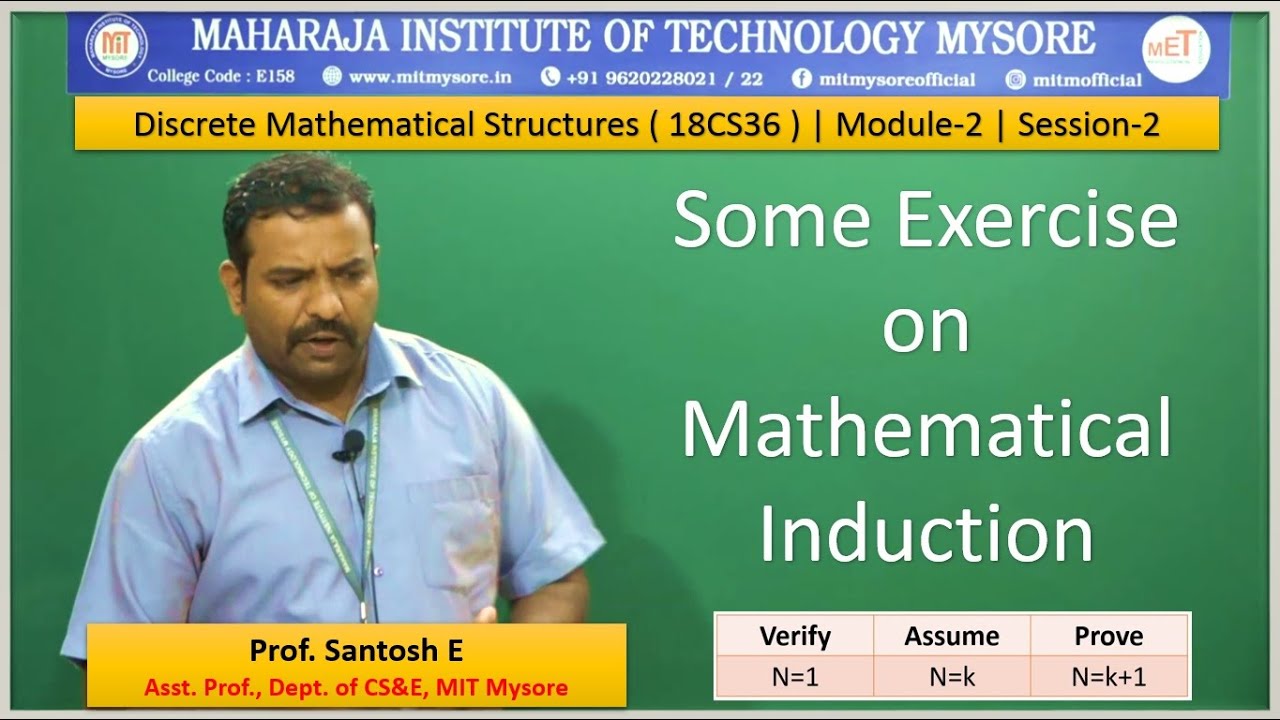 Mathematical Induction-2  | 3rd Sem | CSE | Module-2 | Discrete Mathematical Structures | Session-2