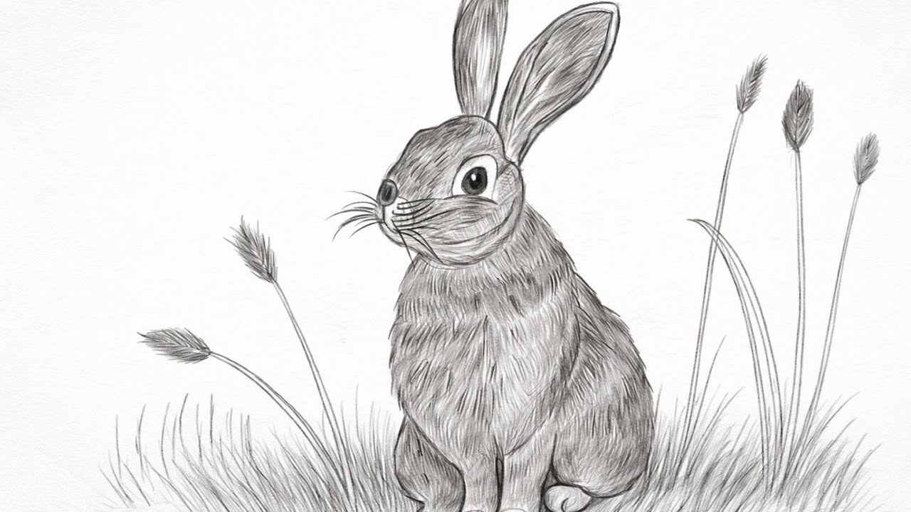 How to Draw a Rabbit with Pencil | Soft Shading Techniques
