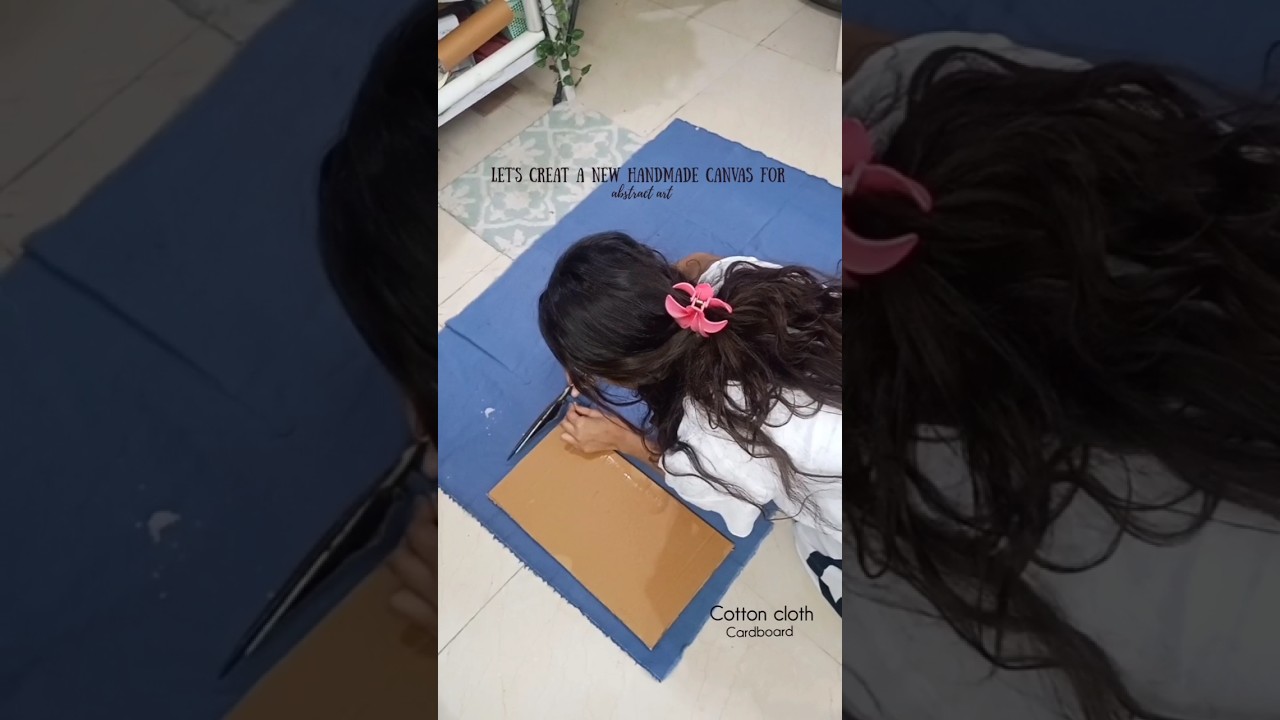 let's create a new handmade canvas for abstract art || #diy #canvas #painting #artandcraft #shorts