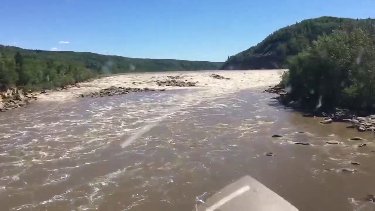 Athabasca River. Grand Rapids. Fly-By