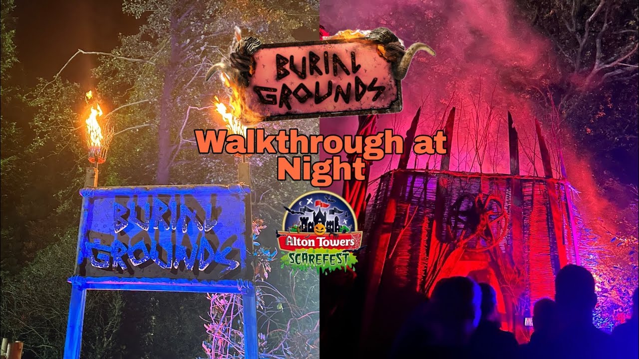 Burial Grounds Scare Zone Walkthrough (NIGHT) | Alton Towers Scarefest 2023