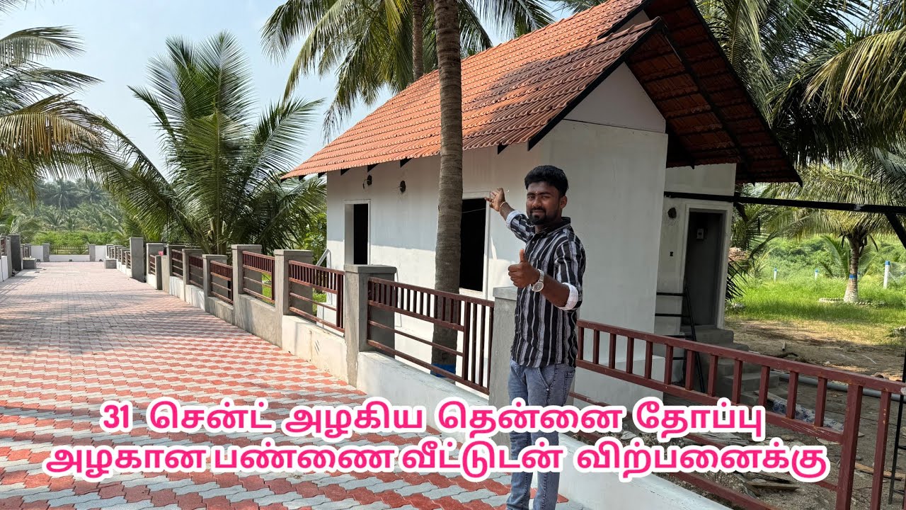 31அழகிய தென்னந்தோப்பு அழகான பண்ணை வீட்டுடன் விற்பனைக்கு | #realestate #framland