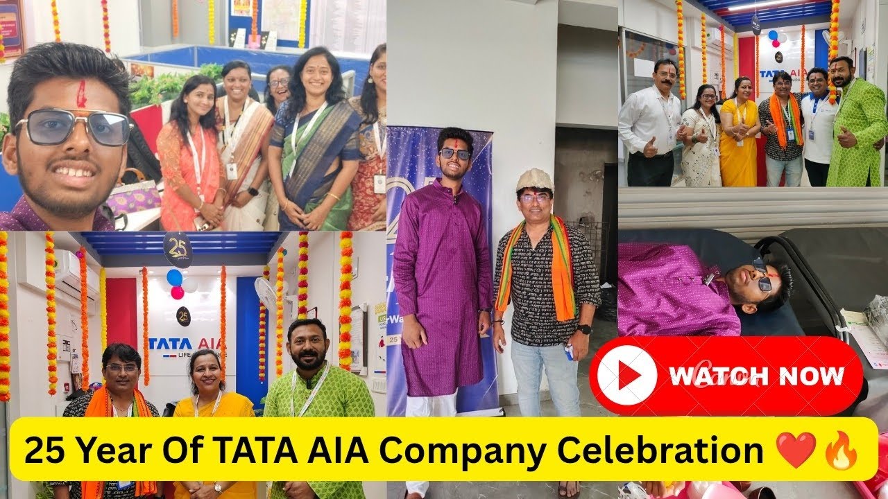 25 Year Completed Of TATA AIA Company 🔥Celebration 🎉🎈💝 #tataaiakolhapur