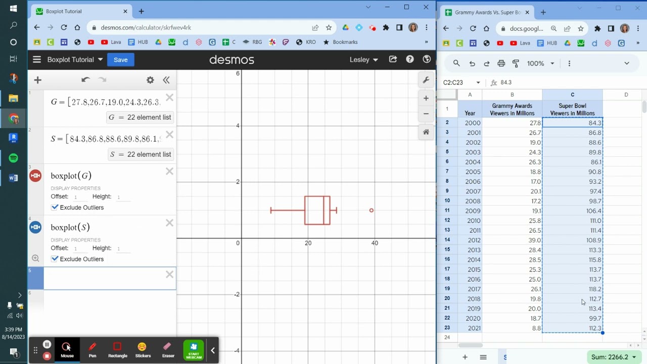 Desmos Boxplot Tutorial