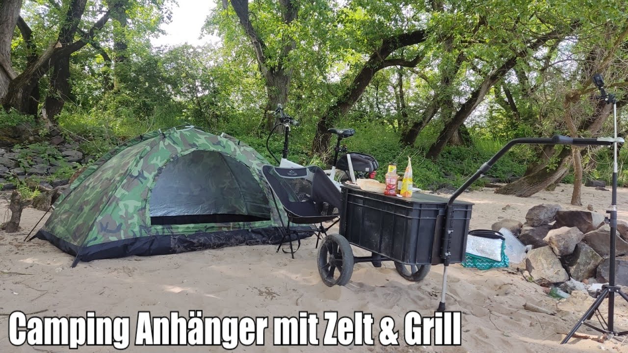 E-Bike Tour mit Zelt, Camping-Anhänger & Grillen in der Natur