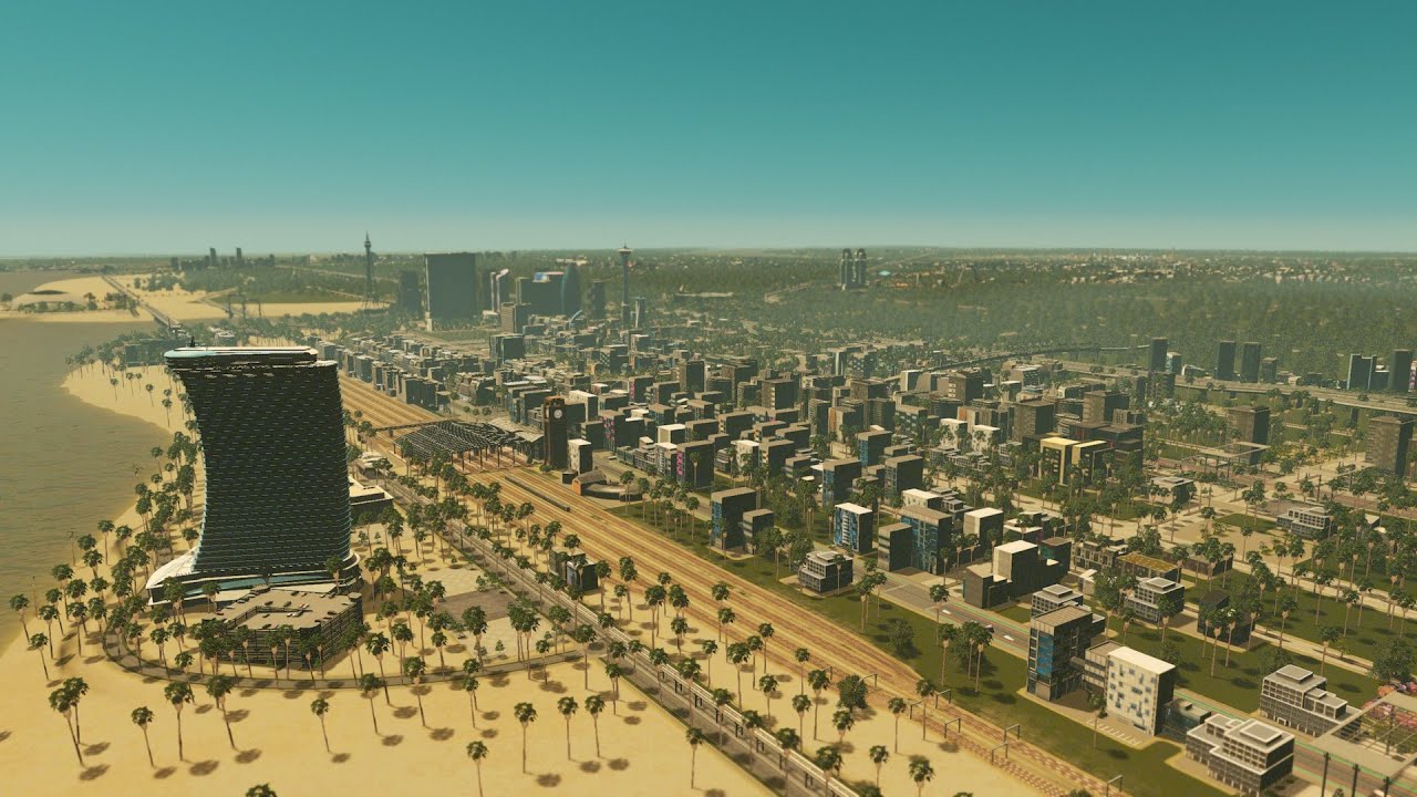University and amusement park construction in Orleans - cities skylines 