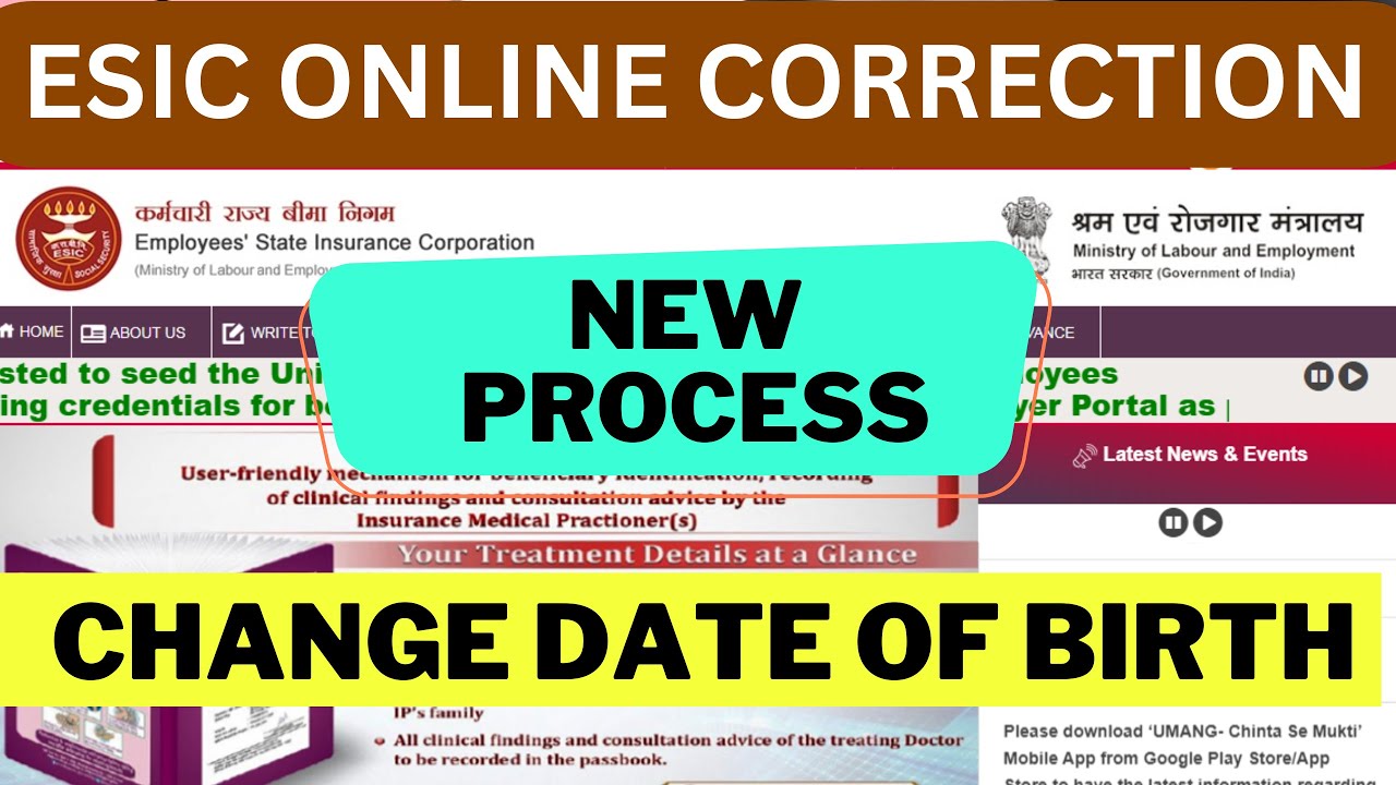 How to Change Date of Birth in ESIC @righttoknoww