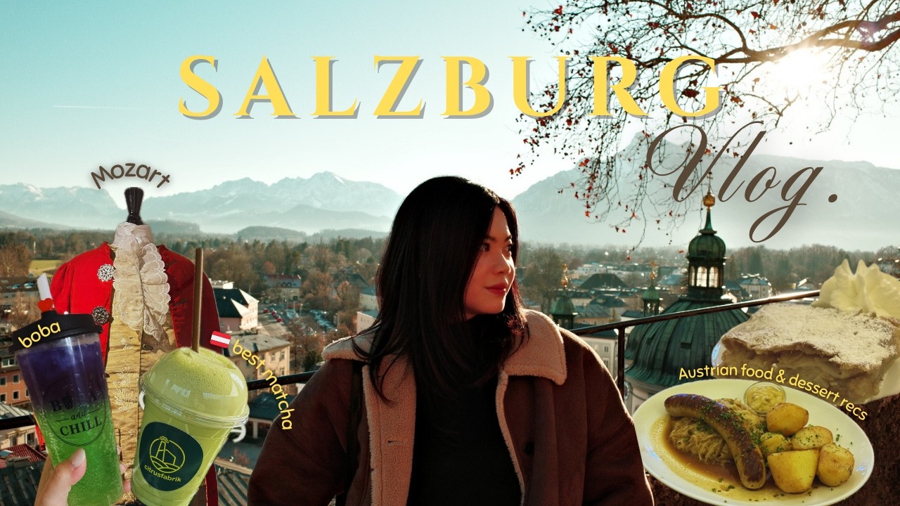Salzburg in Winter 🇦🇹 | Sound of Music, Mozart, Matcha, Old Town, Christmas Market & Food finds 🎄🍵✨
