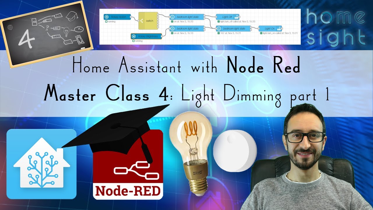 Node Red + Home Assistant -Master Class 4. How to control light dimming with Zigbee light and remote