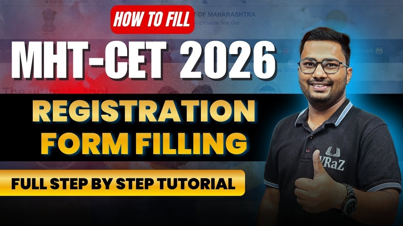 MHT CET 2026 Registration Form Filling | Step-by-Step Guide | How to Apply Online #vrazacademy