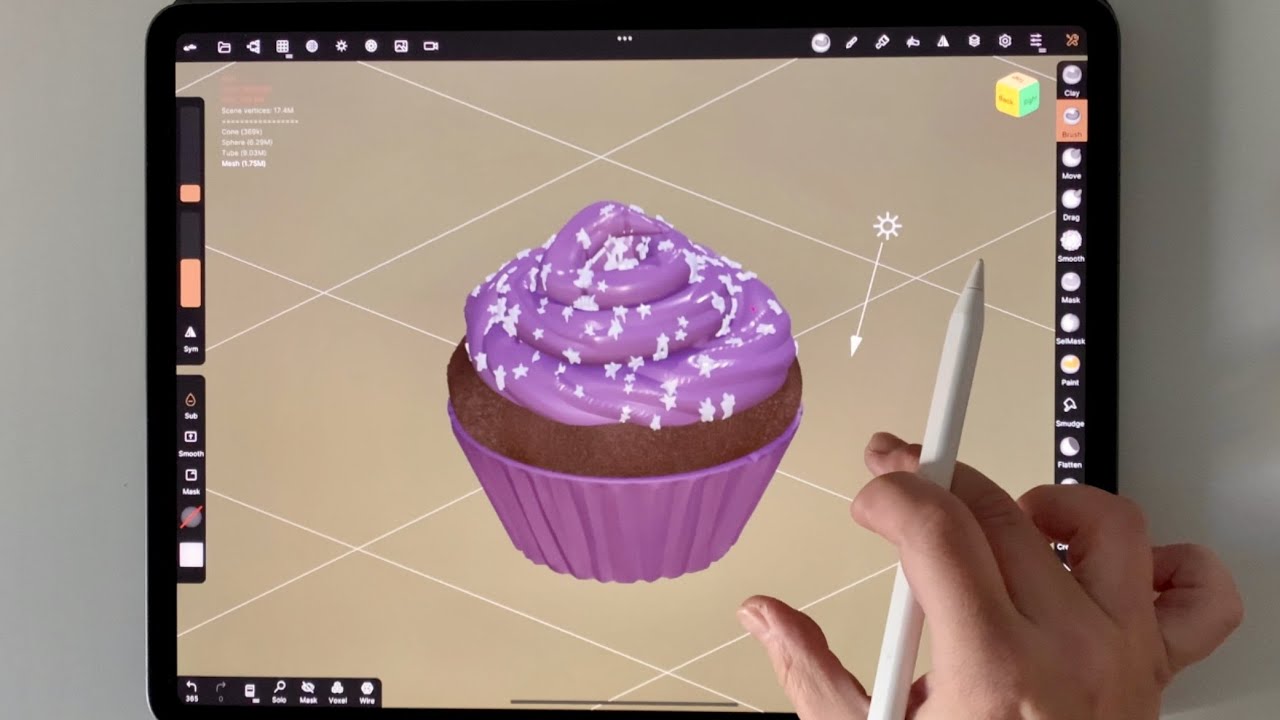 Making a Cupcake in Nomad Sculpt