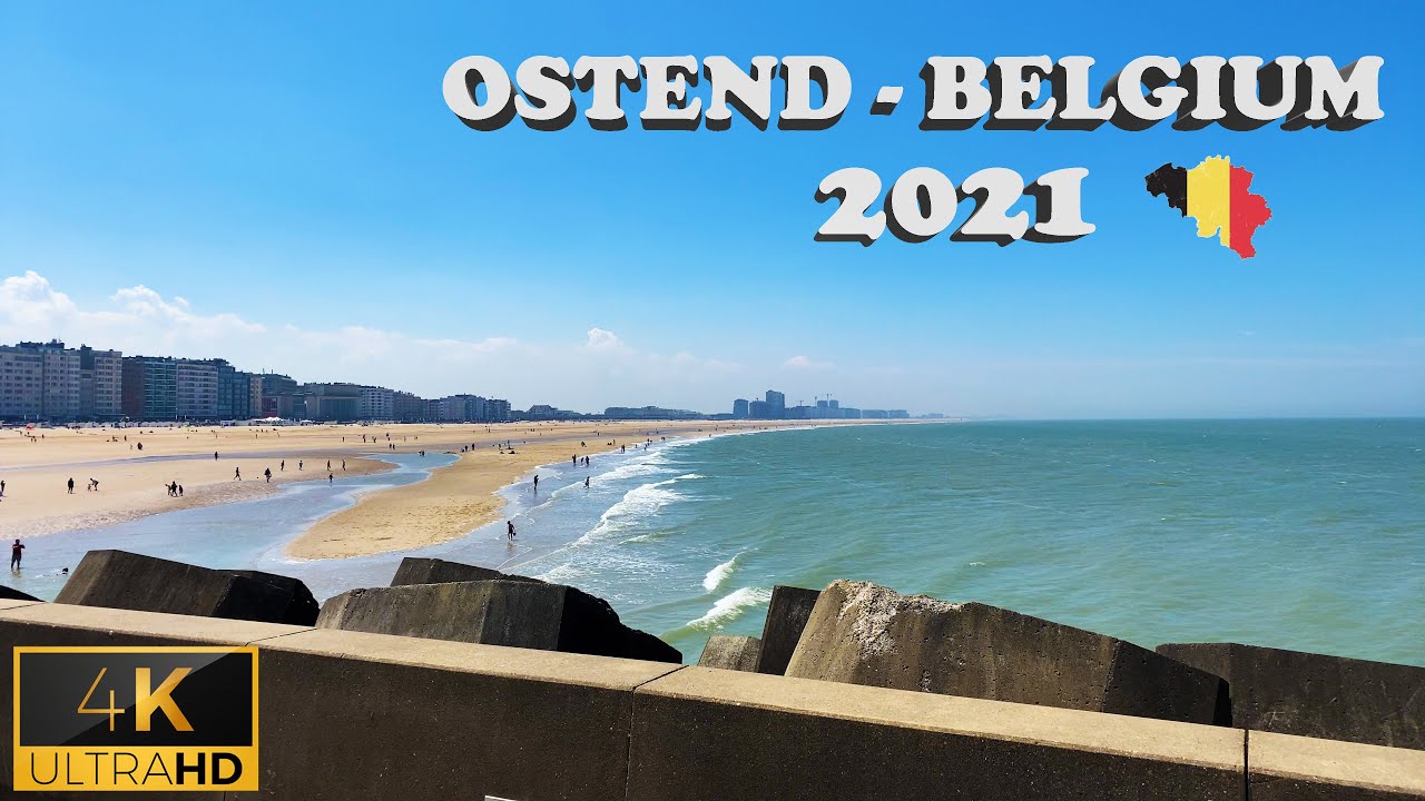 🇧🇪 Ostend - Belgium Walking Tour 2021-  4K ( Ultra HD 60fps)
