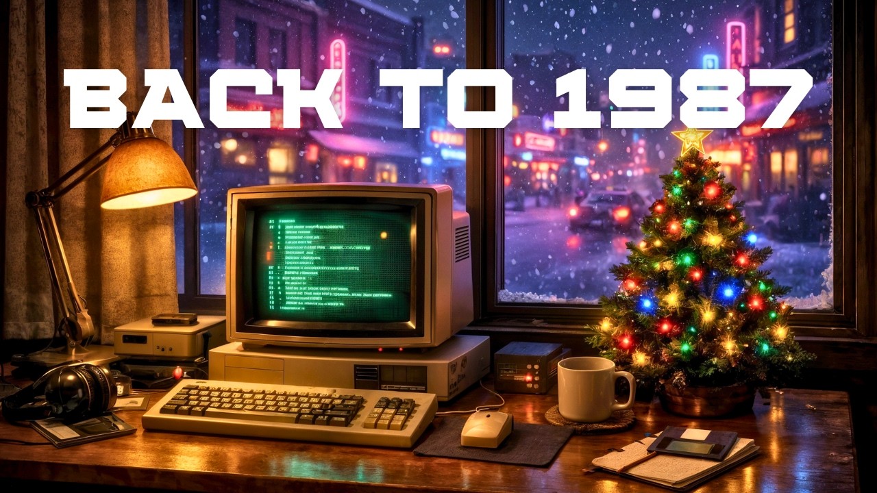 Neon Christmas Terminal // Ultimate Retro Synthwave Mix | 80s Winter Night Drive
