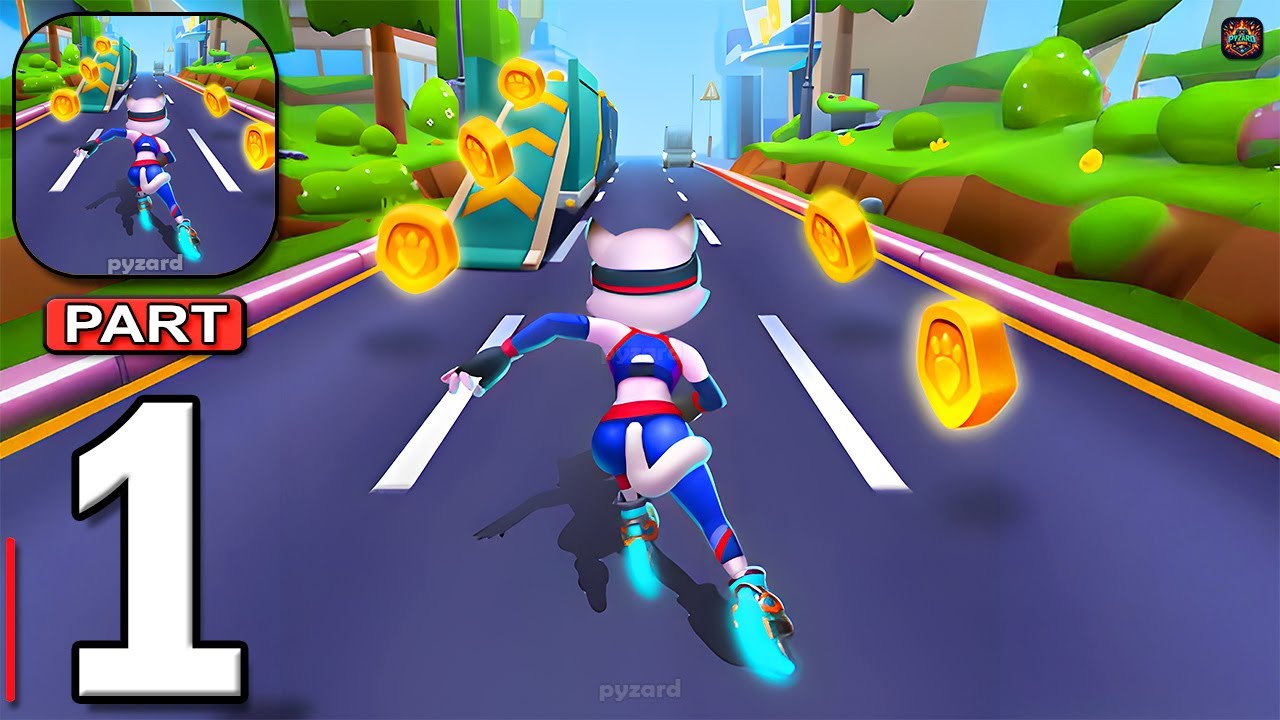 Runner Heroes - Gameplay Walkthrough Part 1 - Cat Runner Subway Hero (Android, iOS)