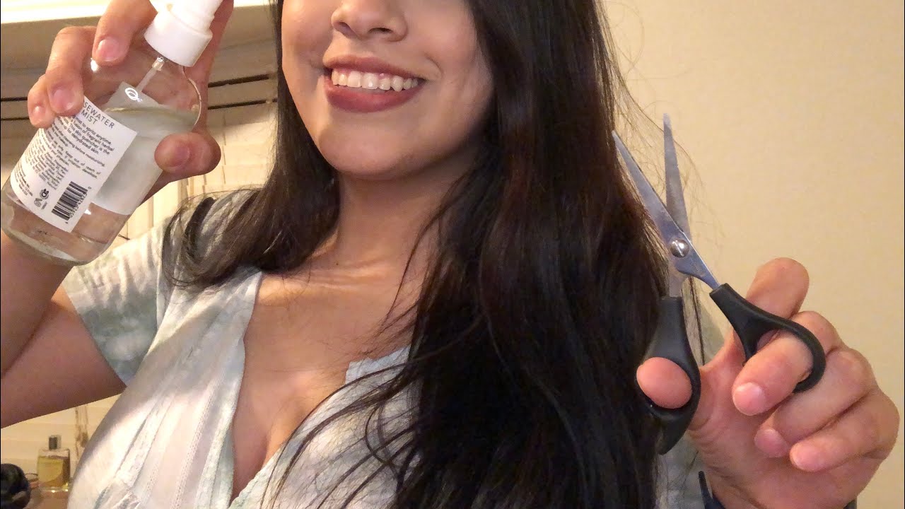 Haircut ASMR (hairplay, spray bottle, brushing, cutting)