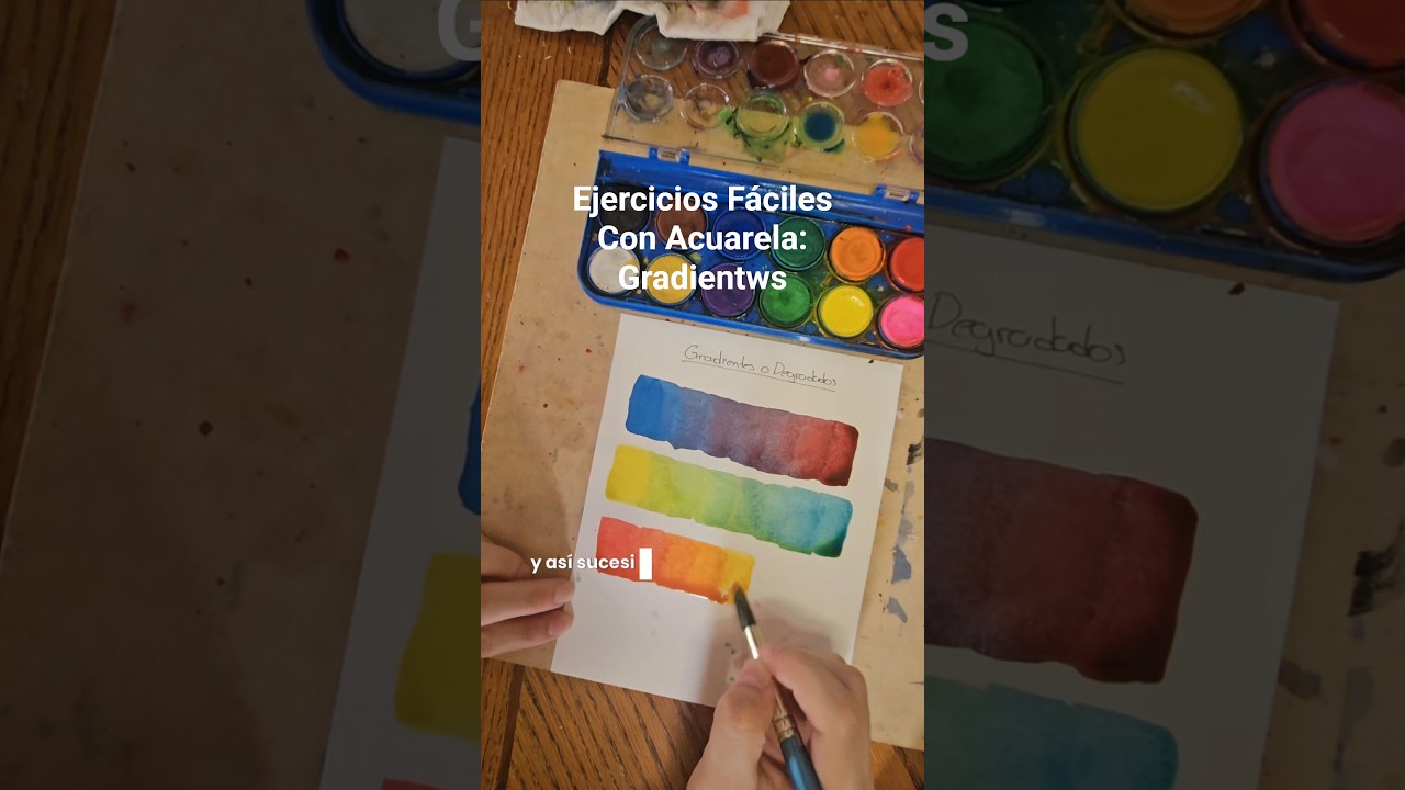Ejercicios Fáciles con Acuarela: Gradientes 🎨 
