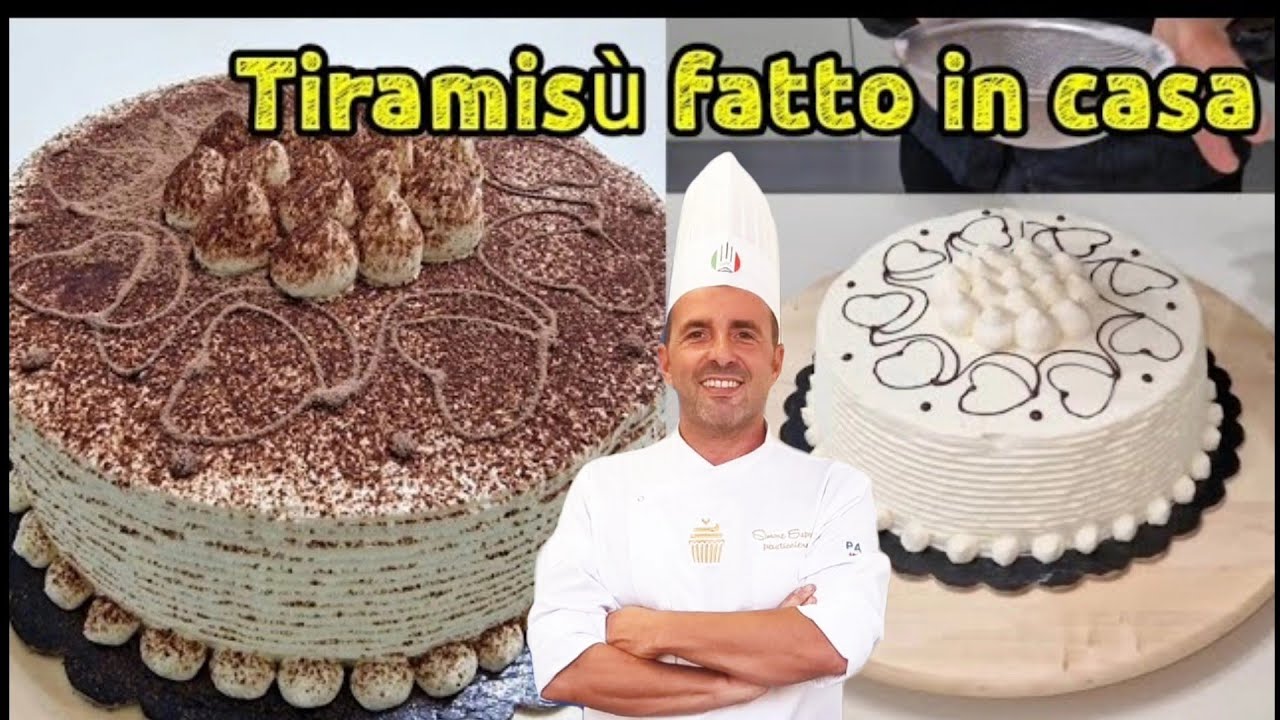 Torta tiramisù spettacolare con crema inglese.Ricetta fatta in casa a mano