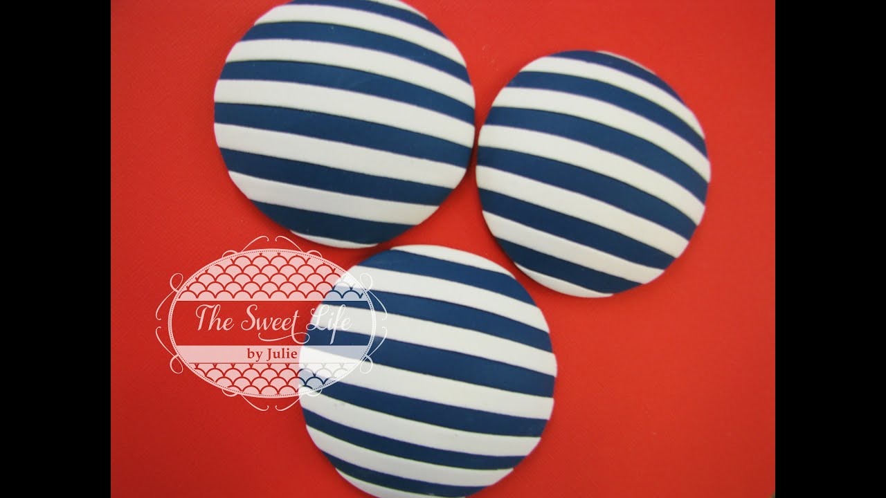 Inlaid Fondant Stripes Tutorial - The Sweet Life by Julie
