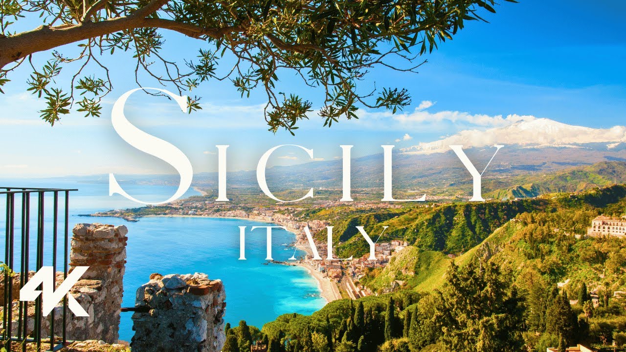 Sicily 4k - Scenic Aerial Relaxation Film with Gentle Music