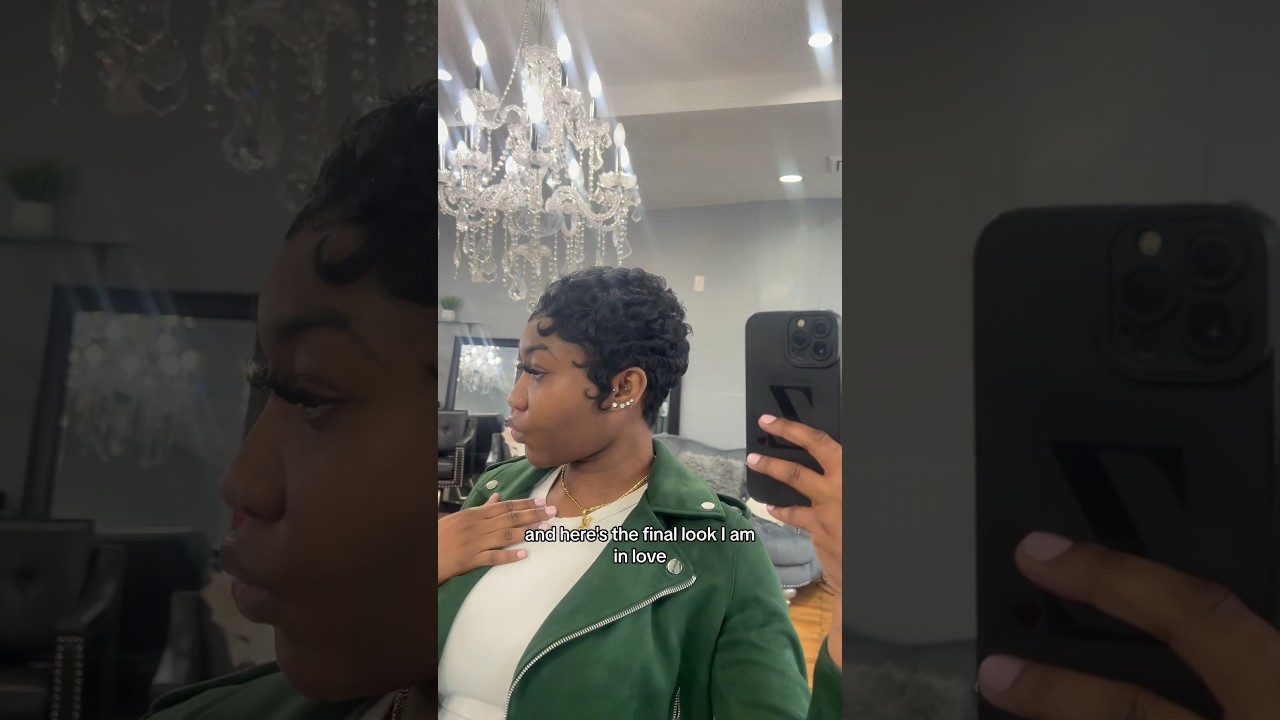Come with me to get a pixie cut 🧚🏽 ! #pixiecut #bigchop #pixiecutblackwomen