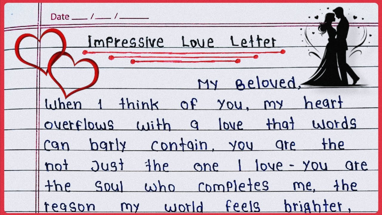 Impressive Love Letter 💌 || How to write a impressive love letter in english || Love letter 💌