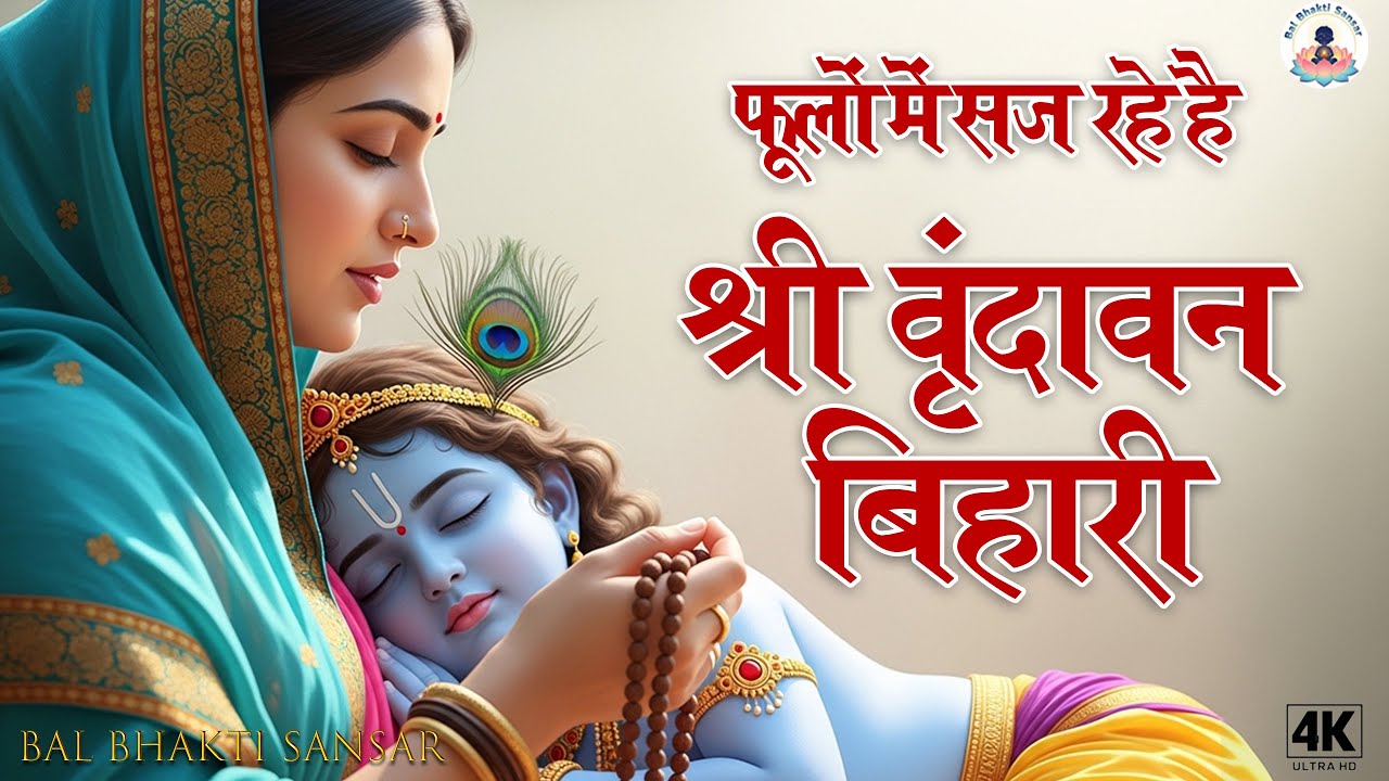 फूलों में सज रहे है श्री वृंदावन बिहारी ~ Jaya Kishori Ji Bhajan ~ Krishna Song