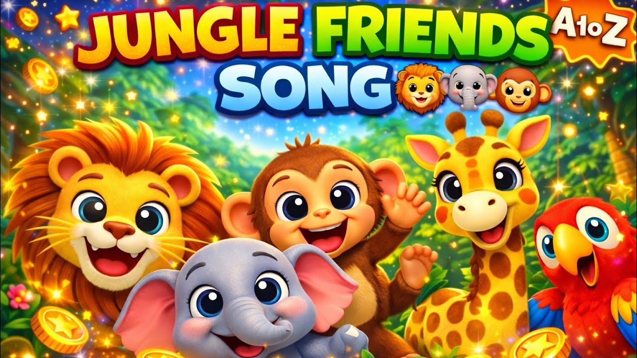 Jungle Friends Song 🦁🐘🐒 | Fun Animal Song for Kids | 3D Animation