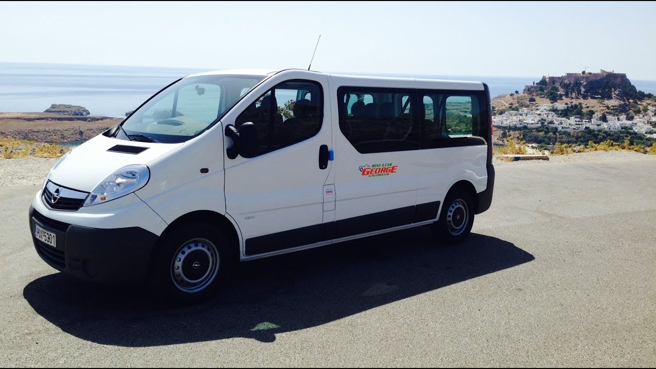 Opel Vivaro 9 Seats Mini Bus - Rent a Car Rhodes Rodos | GeorgeCars.com
