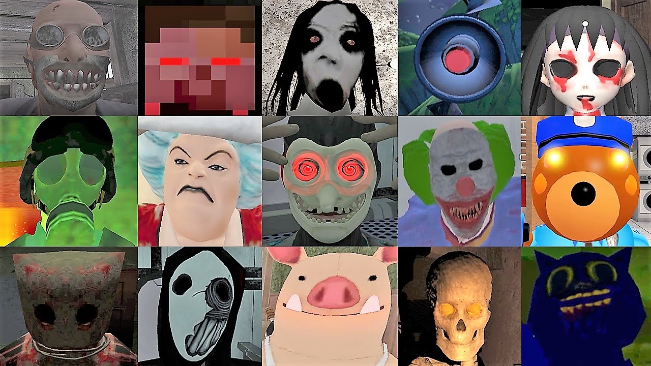 Caught Battle #20 | Smiling-X 2 Among Us Piggy 2 Metel Coulrophobia Scary Teacher 3D Siren Head & +