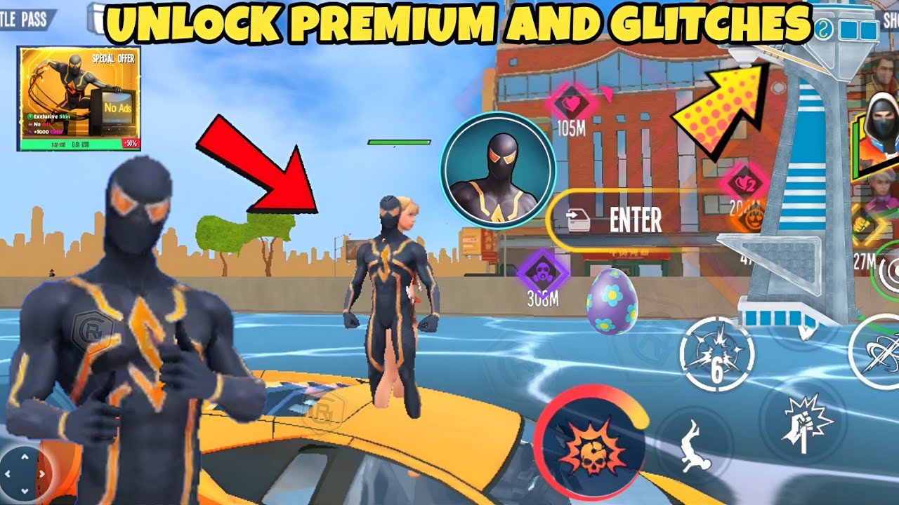 Black Spider-Man New Skin Unlock & Top Glitches Spider Fighter 3