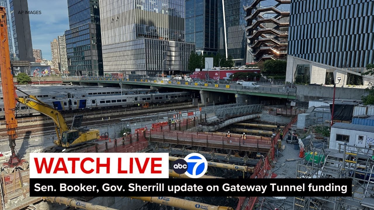 LIVE | Sen. Cory Booker, Gov. Mikie Sherrill update on Gateway Tunnel funding crisis, lawsuit