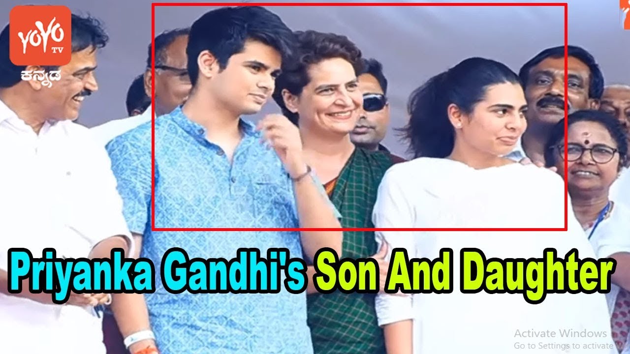 Priyanka Gandhi Introduces Her Daughter And Son On Wayanad Meeting Stage In Kerala|YOYO Kannada News