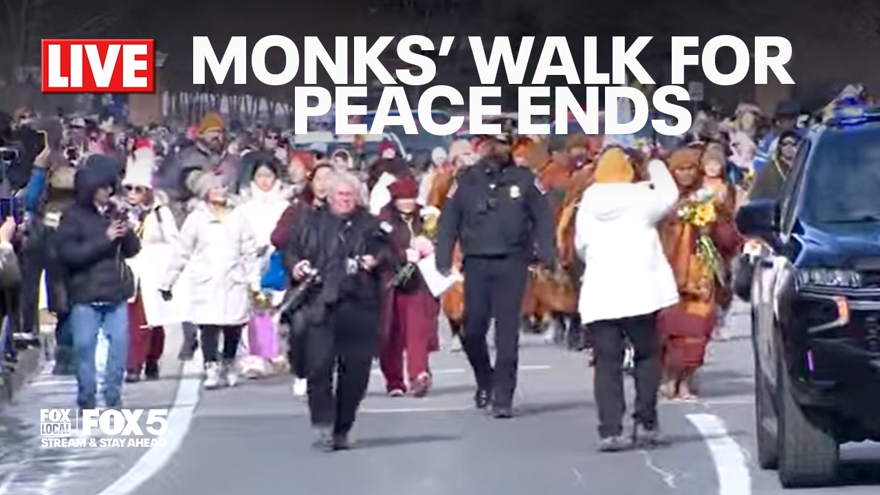 Buddhist monks’ Walk for Peace ends in Annapolis | FOX 5 DC