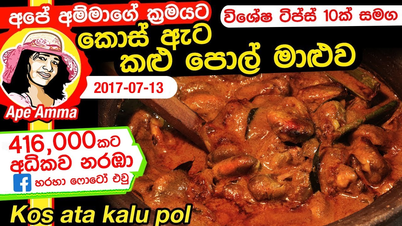 ✔ කොස් ඇට කළු පොල් මාළුව Kos ata kalu pol by Apé Amma