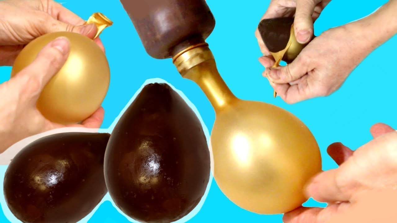 How to make a homemade chocolate egg with a balloon