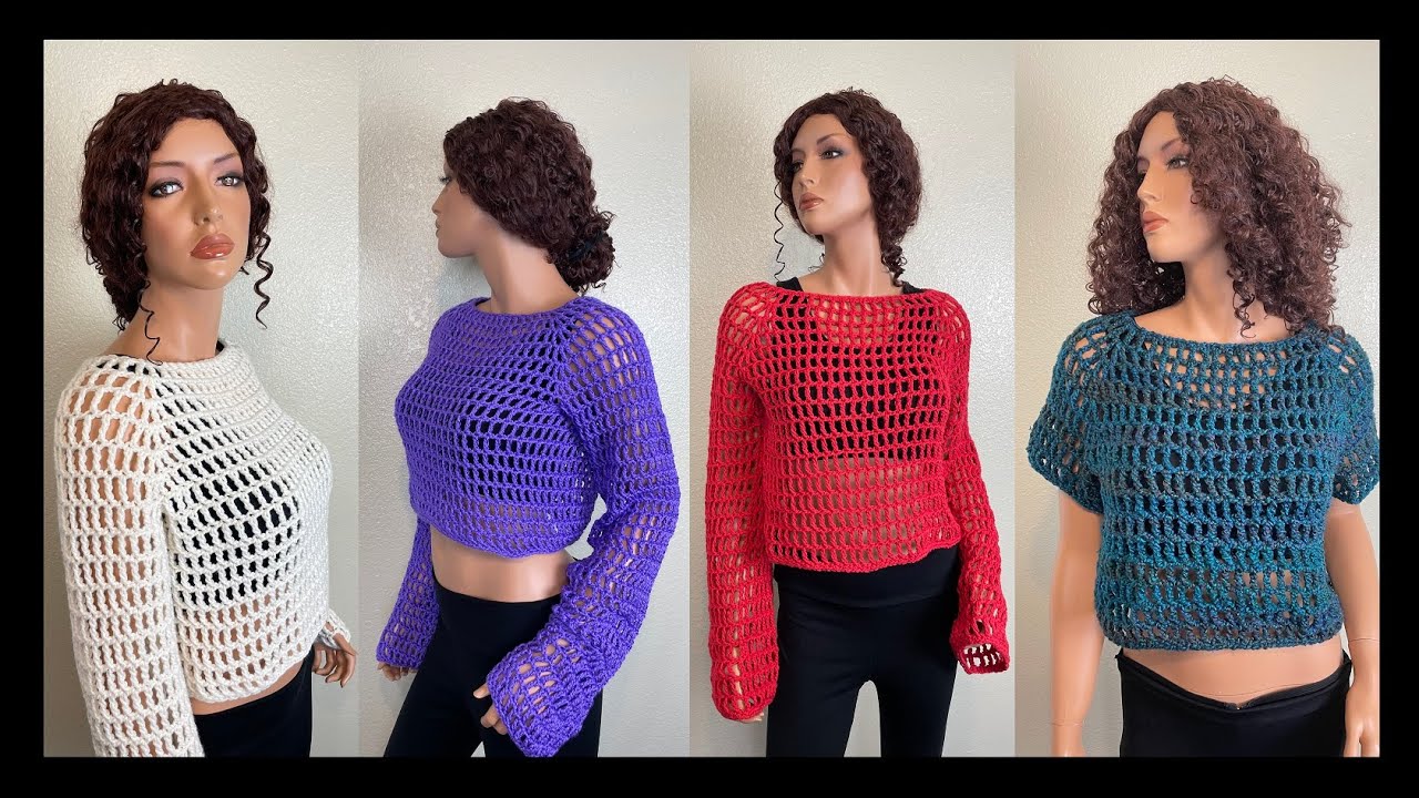 Long Sleeve Crochet Blouse