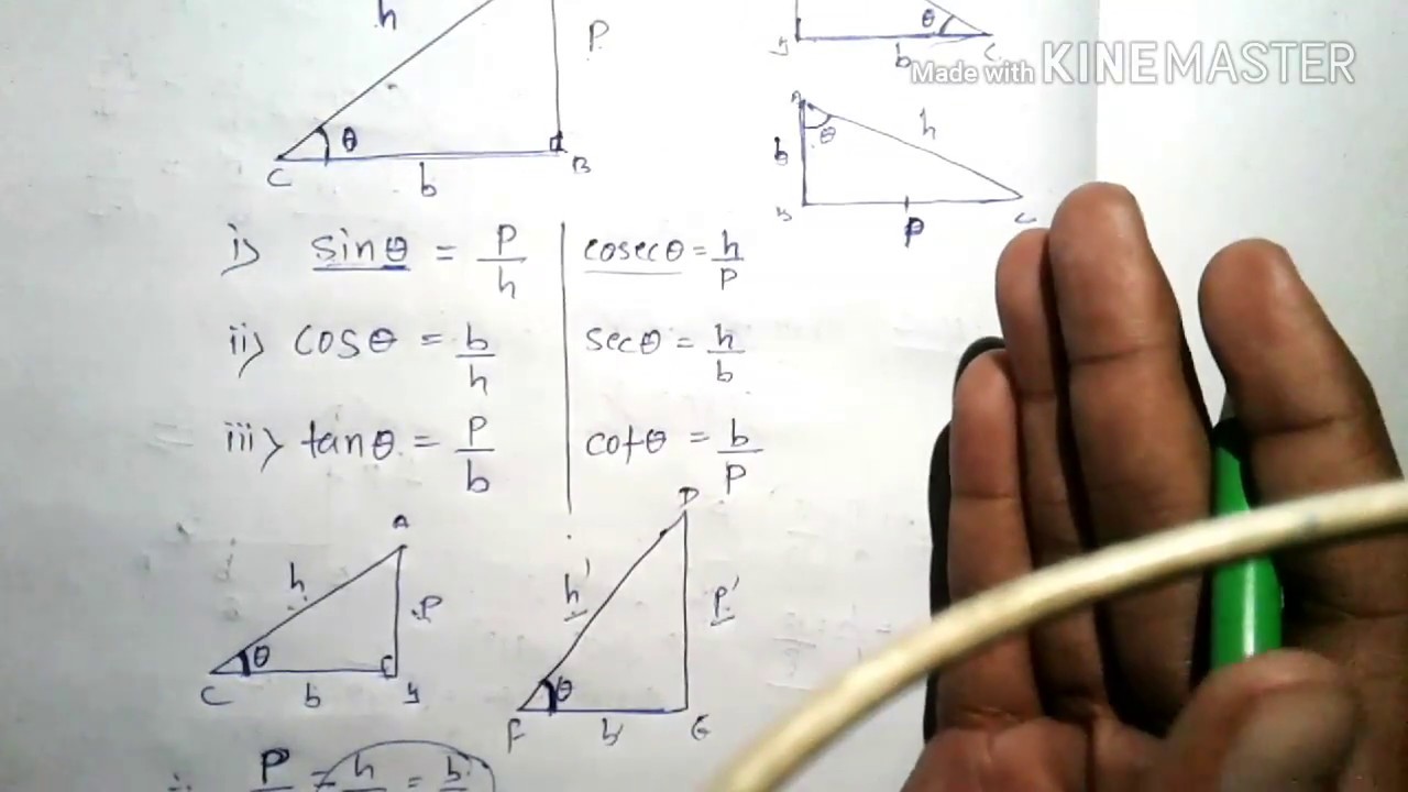TRIGONOMETRIC RATIOS IN HINDI