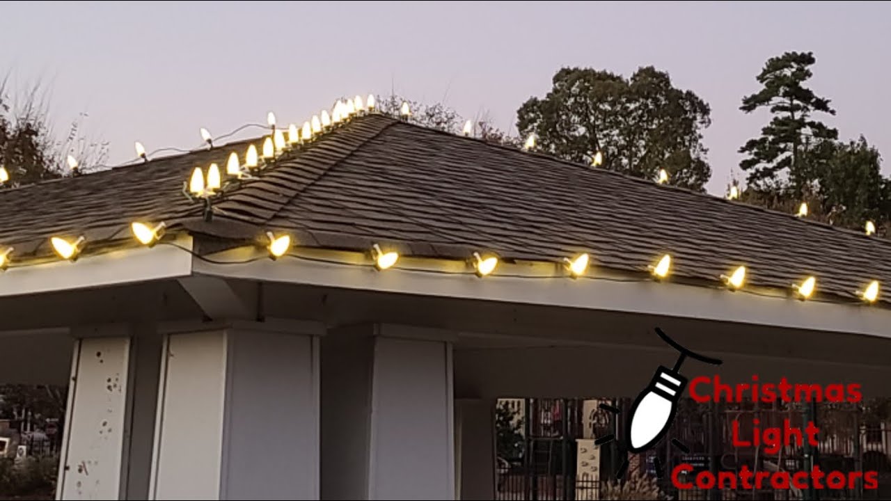 Christmas Lights-  Roof Hips and Ridges- 3 ways to hang lights on your roof