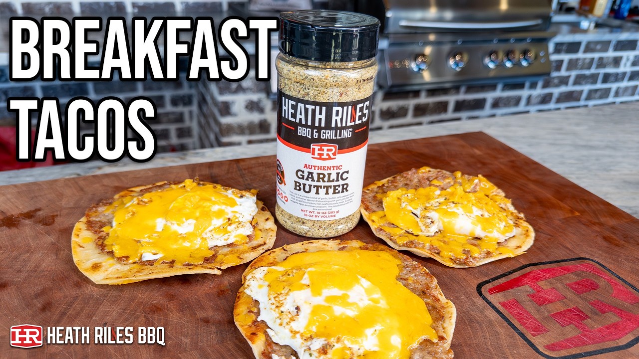 Easy Smash Sausage Breakfast Tacos on the Traeger Flatrock | Heath Riles BBQ