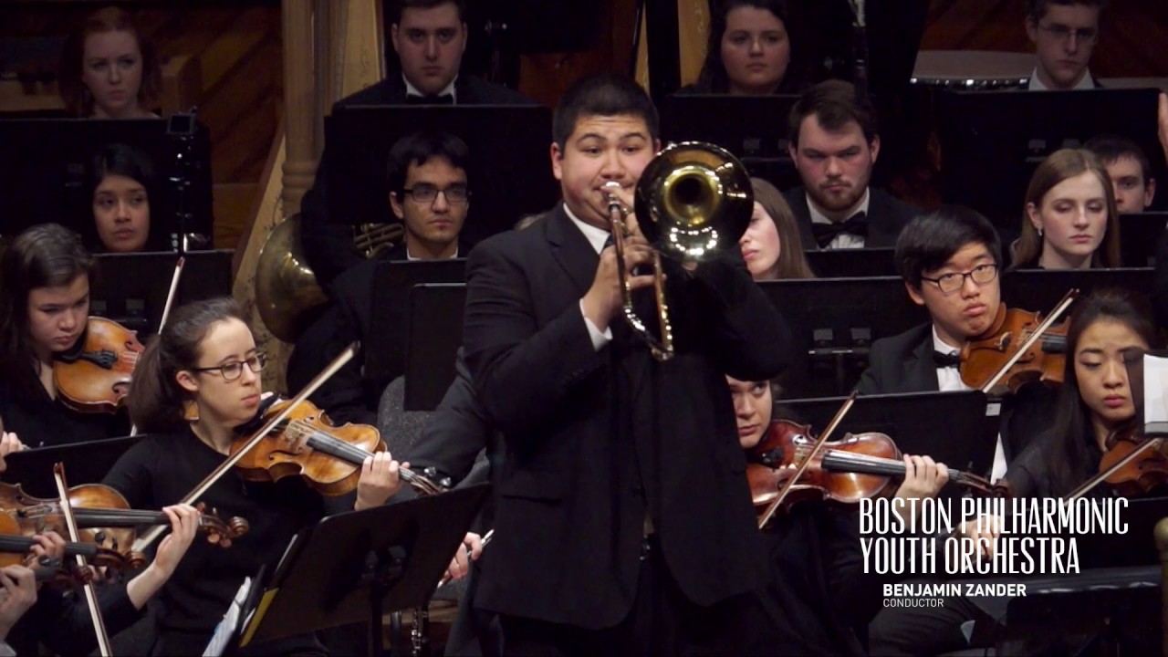 Larsson: Concertino for Trombone, Movements 2 and 3 (Matthew Ethier, Benjamin Zander, BPYO)