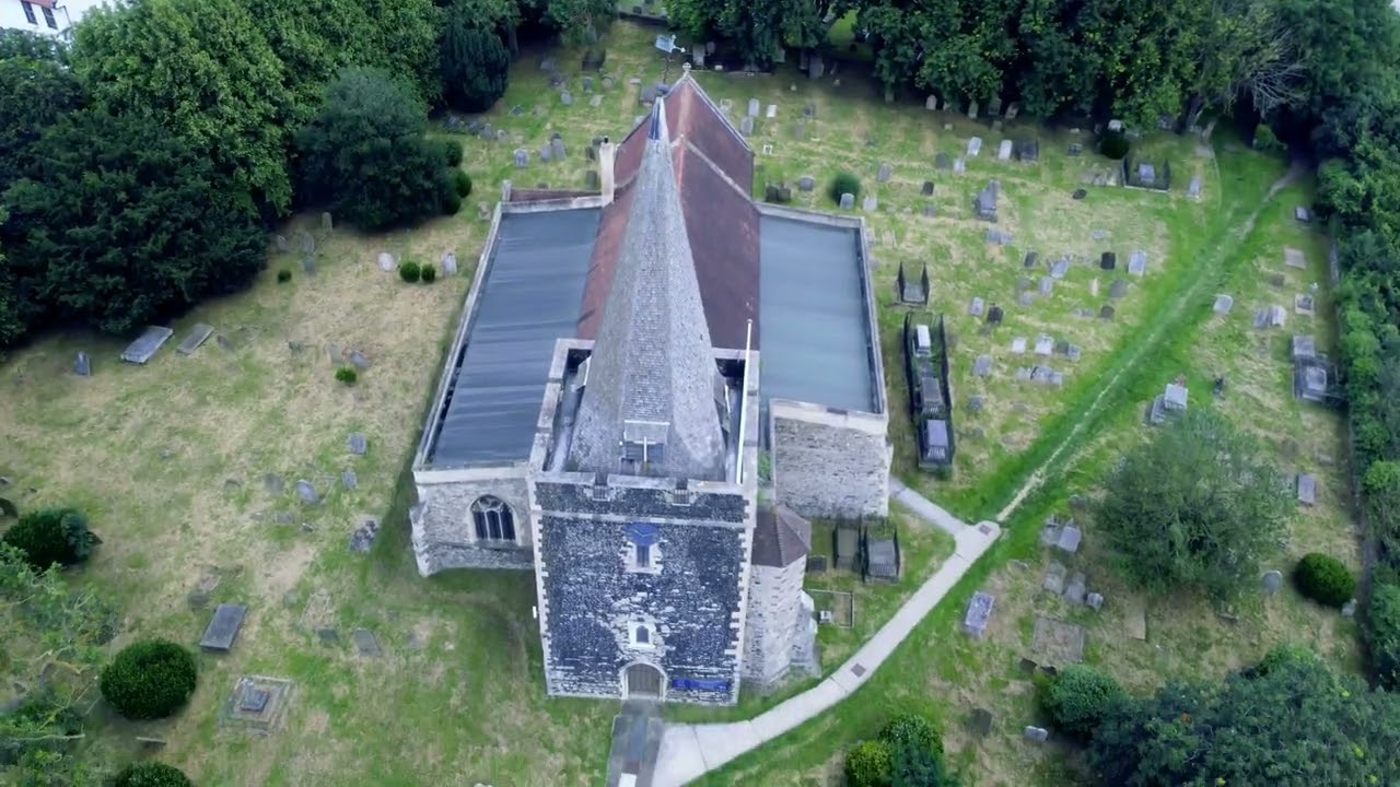 Spectacular Aerial Drone Footage of Frindsbury Church: A Medieval Masterpiece Ideal for Real Estate