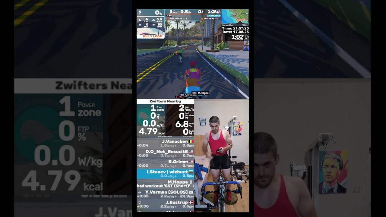 Zwift Cycling Workout Short 17.08.2025 zs 
