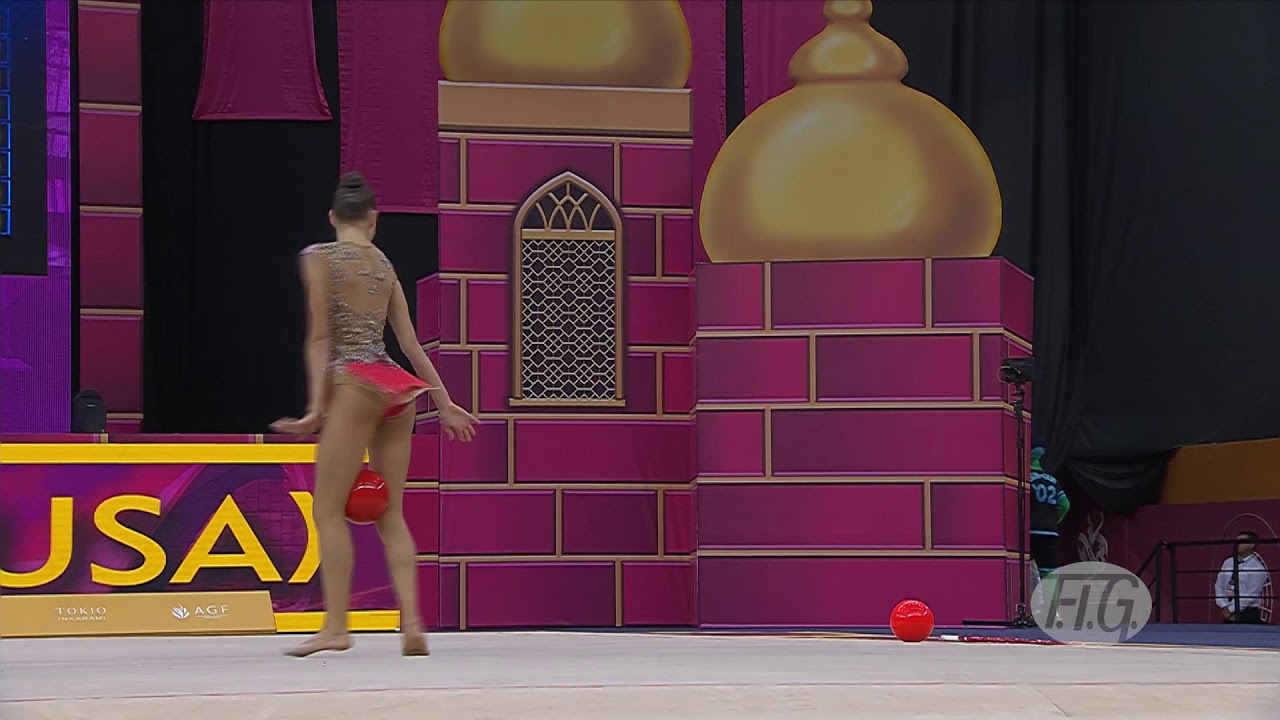 2019 Rhythmic Worlds, Baku (AZE) &ndash; Evita GRISKENAS (USA), qualifications Ball