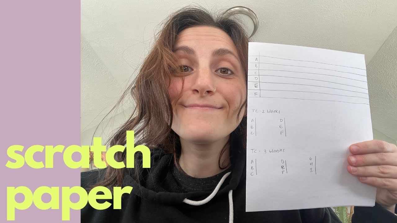 GRE Verbal Top Tips | How to use scratch paper for GRE verbal