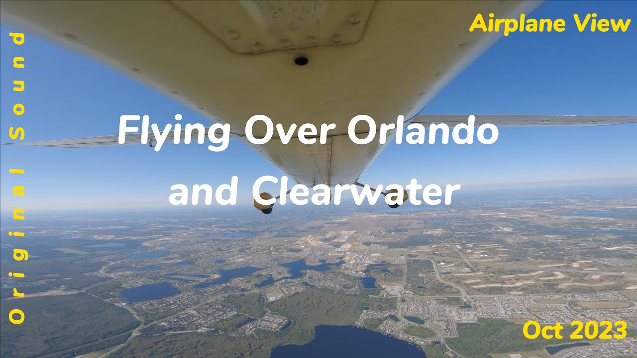 FLYING over Orlando and Clearwater 4k 60fps- Florida - Real Sounds.