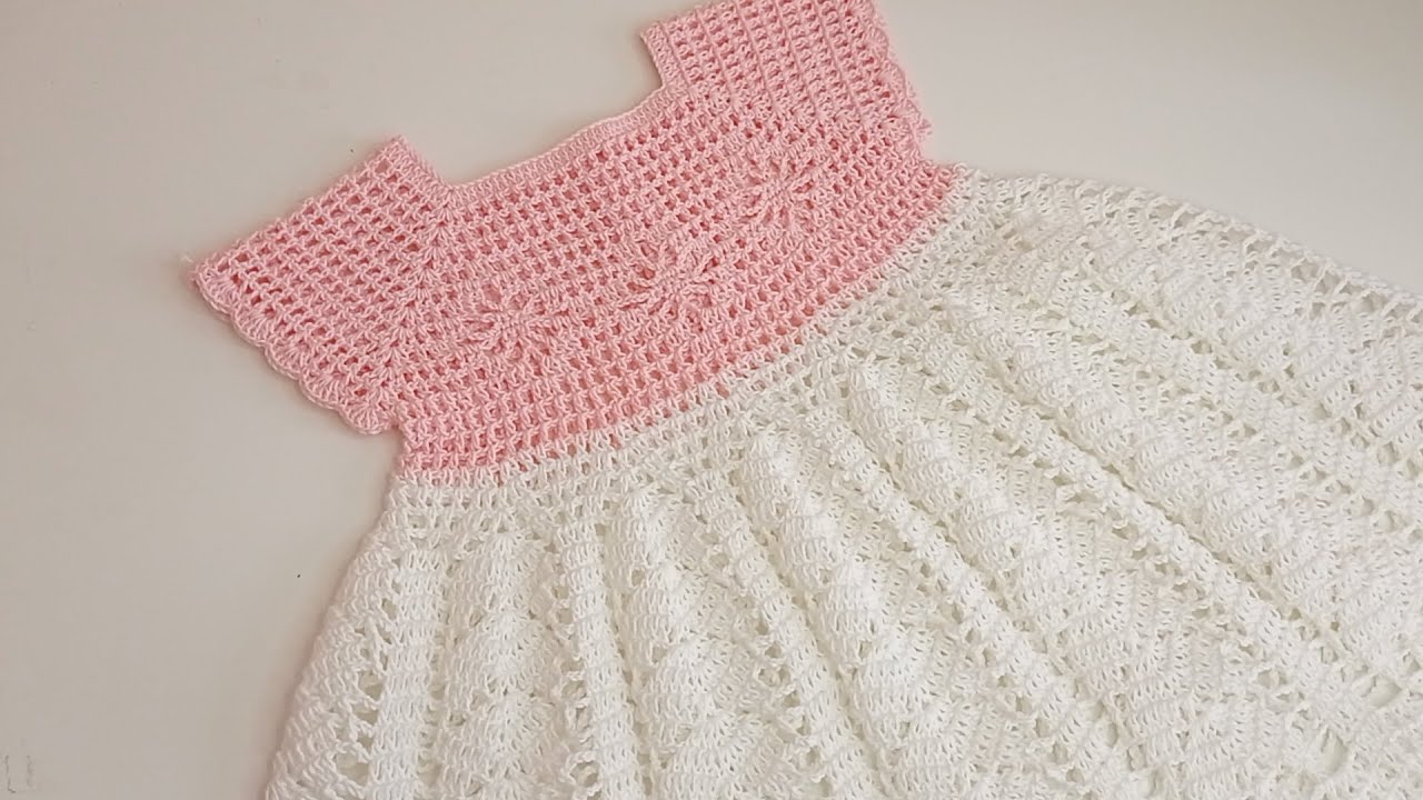 VESTIDO  A GANCHILLO FÁCIL Y RAPIDO MOTIVO DE HOJAS PASO A PASO - TEJIDO FÁCIL CROCHET - 2 DE 2
