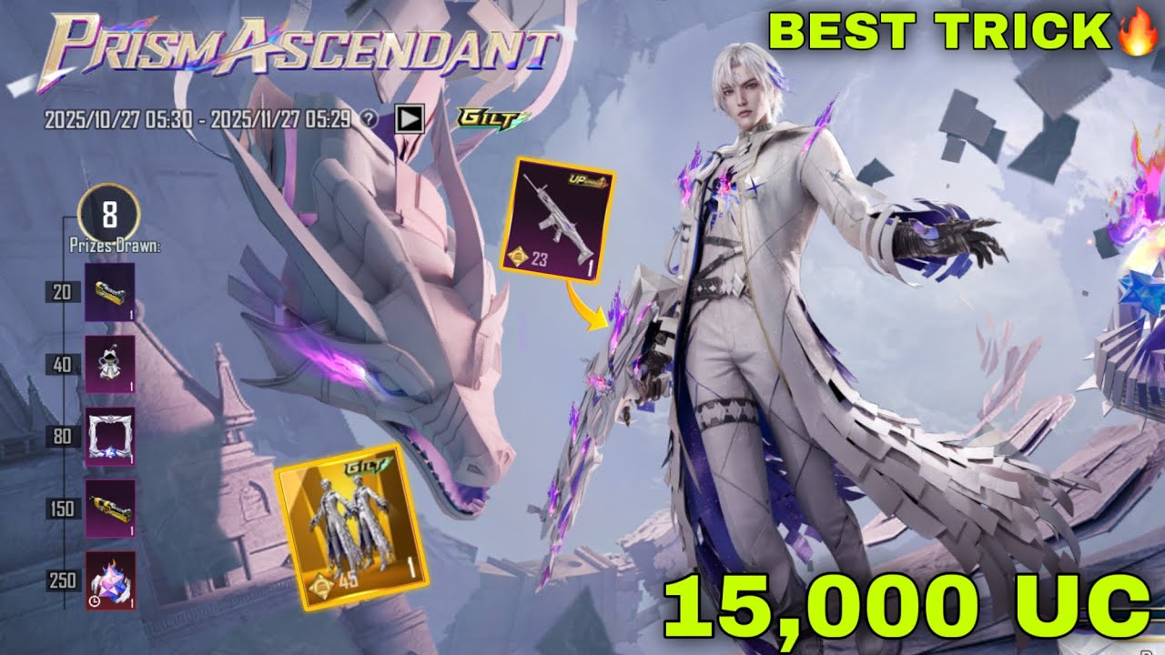 15,000 UC🔥NEW ULTIMATE SET PRISM ASCENDANT CRATE OPENING | SCARL LUCKIEST CRATE OPENING BGMI