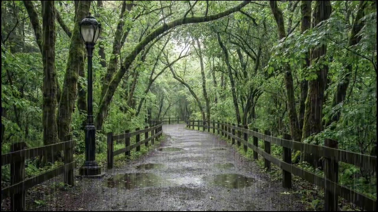 Rain in the Forest at Night 🌙 | Peaceful Nature Soundscape for Deep Sleep and Meditation