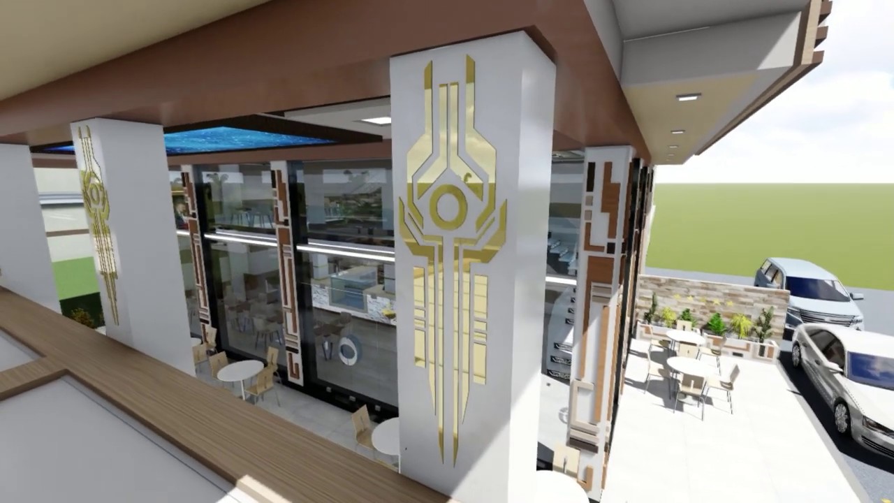 animation café restaurant  تصميم ديكور مقهى