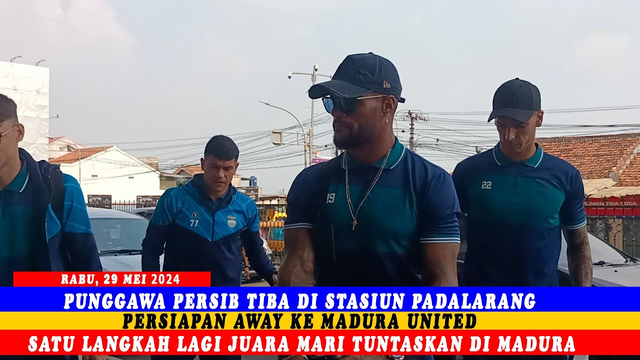 PUNGGAWA PERSIB TIBA DI STASIUN PADALARANG AWAY KE MADURA || SATU LANGKAH LAGI TUNTASKAN DI MADURA